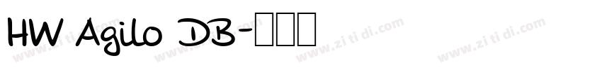HW Agilo DB字体转换